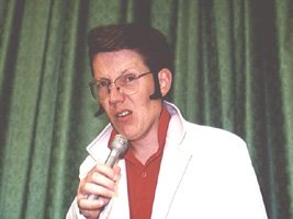 Pastor Elvis on stage