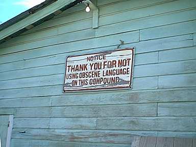 Sign in Dangriga
