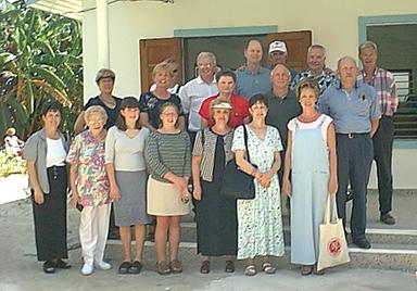 Team outside the chapel