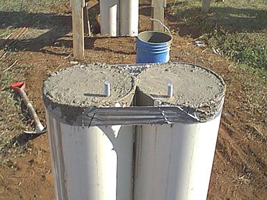 Bolts are put in place