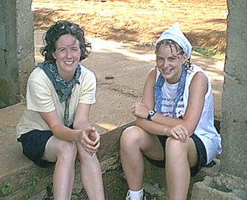Laura and Jayma take a break