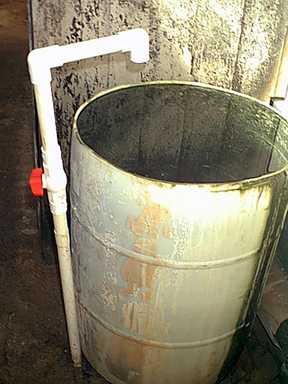 Up into one of my barrels